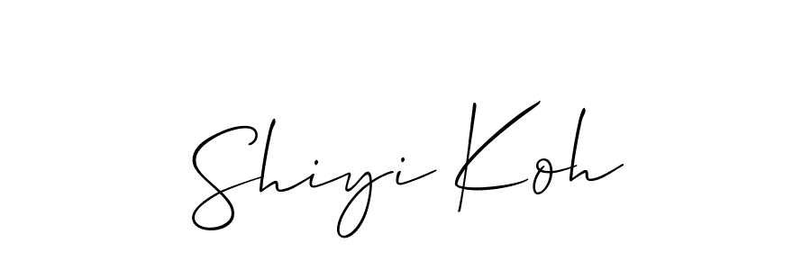 How to make Shiyi Koh name signature. Use Allison_Script style for creating short signs online. This is the latest handwritten sign. Shiyi Koh signature style 2 images and pictures png