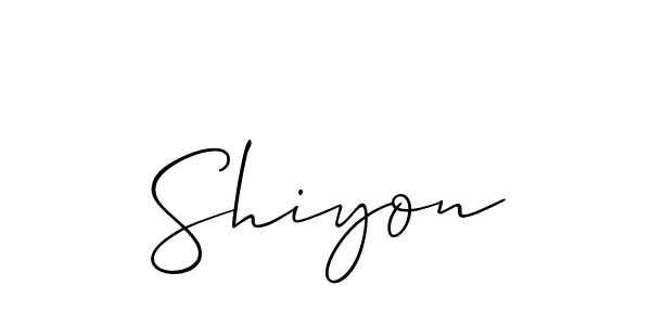 You should practise on your own different ways (Allison_Script) to write your name (Shiyon) in signature. don't let someone else do it for you. Shiyon signature style 2 images and pictures png