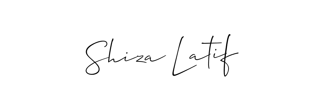 Make a short Shiza Latif signature style. Manage your documents anywhere anytime using Allison_Script. Create and add eSignatures, submit forms, share and send files easily. Shiza Latif signature style 2 images and pictures png