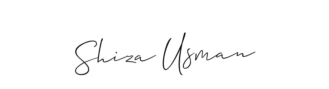 Allison_Script is a professional signature style that is perfect for those who want to add a touch of class to their signature. It is also a great choice for those who want to make their signature more unique. Get Shiza Usman name to fancy signature for free. Shiza Usman signature style 2 images and pictures png