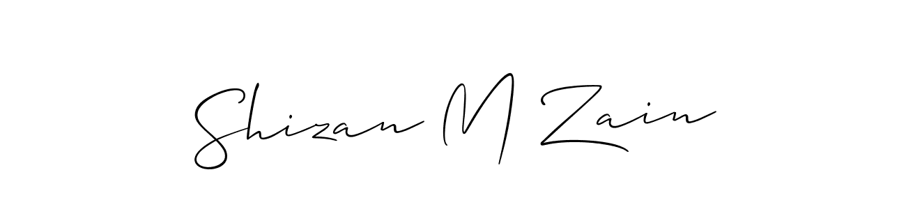 Similarly Allison_Script is the best handwritten signature design. Signature creator online .You can use it as an online autograph creator for name Shizan M Zain. Shizan M Zain signature style 2 images and pictures png