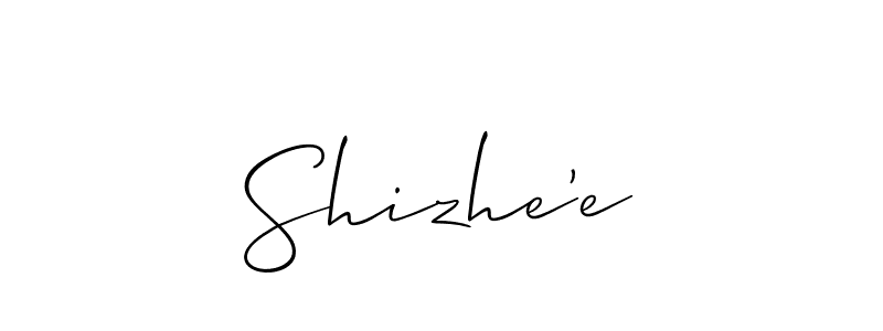 Design your own signature with our free online signature maker. With this signature software, you can create a handwritten (Allison_Script) signature for name Shizhe'e. Shizhe'e signature style 2 images and pictures png