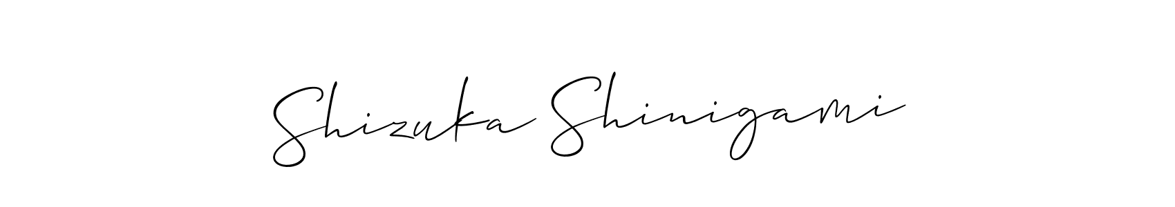 Similarly Allison_Script is the best handwritten signature design. Signature creator online .You can use it as an online autograph creator for name Shizuka Shinigami. Shizuka Shinigami signature style 2 images and pictures png