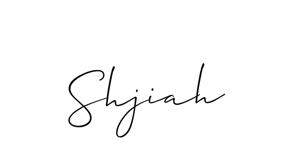 Use a signature maker to create a handwritten signature online. With this signature software, you can design (Allison_Script) your own signature for name Shjiah. Shjiah signature style 2 images and pictures png