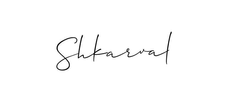 Also we have Shkarval name is the best signature style. Create professional handwritten signature collection using Allison_Script autograph style. Shkarval signature style 2 images and pictures png