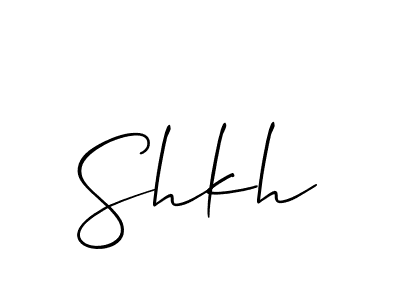 How to make Shkh name signature. Use Allison_Script style for creating short signs online. This is the latest handwritten sign. Shkh signature style 2 images and pictures png