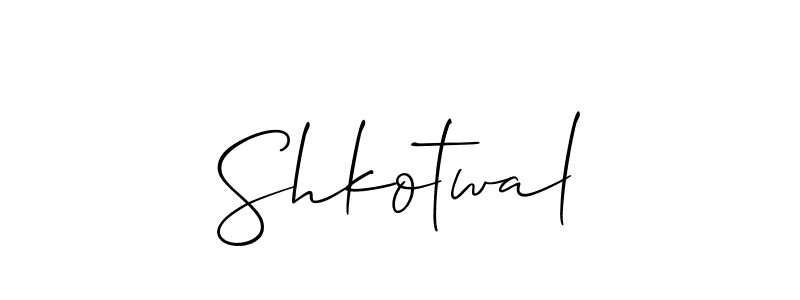Allison_Script is a professional signature style that is perfect for those who want to add a touch of class to their signature. It is also a great choice for those who want to make their signature more unique. Get Shkotwal name to fancy signature for free. Shkotwal signature style 2 images and pictures png