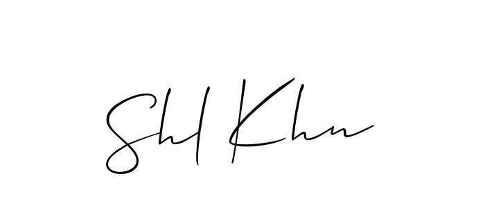 How to make Shl Khn name signature. Use Allison_Script style for creating short signs online. This is the latest handwritten sign. Shl Khn signature style 2 images and pictures png