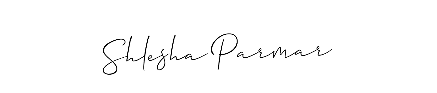 if you are searching for the best signature style for your name Shlesha Parmar. so please give up your signature search. here we have designed multiple signature styles  using Allison_Script. Shlesha Parmar signature style 2 images and pictures png