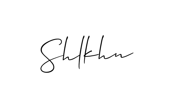 How to make Shlkhn signature? Allison_Script is a professional autograph style. Create handwritten signature for Shlkhn name. Shlkhn signature style 2 images and pictures png