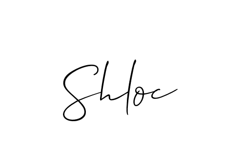 How to make Shloc name signature. Use Allison_Script style for creating short signs online. This is the latest handwritten sign. Shloc signature style 2 images and pictures png