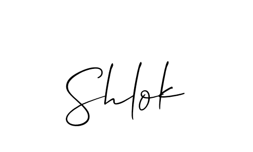 The best way (Allison_Script) to make a short signature is to pick only two or three words in your name. The name Shlok include a total of six letters. For converting this name. Shlok signature style 2 images and pictures png