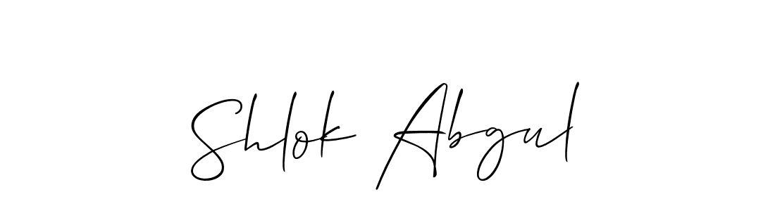 Best and Professional Signature Style for Shlok Abgul. Allison_Script Best Signature Style Collection. Shlok Abgul signature style 2 images and pictures png