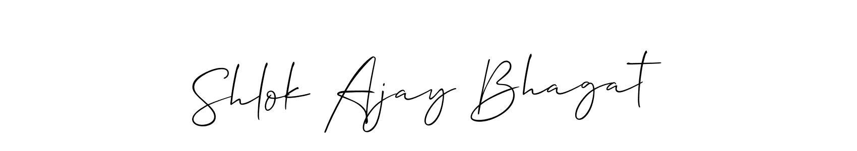 Make a beautiful signature design for name Shlok Ajay Bhagat. Use this online signature maker to create a handwritten signature for free. Shlok Ajay Bhagat signature style 2 images and pictures png
