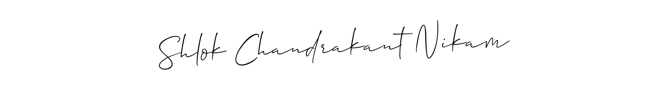 See photos of Shlok Chandrakant Nikam official signature by Spectra . Check more albums & portfolios. Read reviews & check more about Allison_Script font. Shlok Chandrakant Nikam signature style 2 images and pictures png