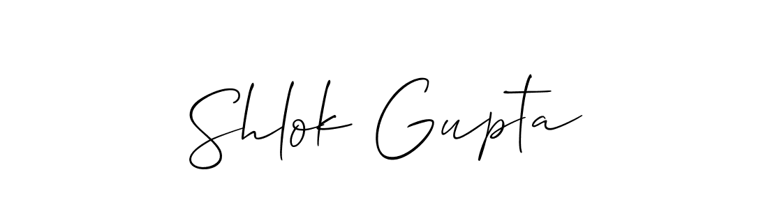 Similarly Allison_Script is the best handwritten signature design. Signature creator online .You can use it as an online autograph creator for name Shlok Gupta. Shlok Gupta signature style 2 images and pictures png