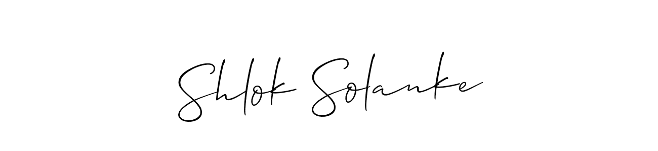 You can use this online signature creator to create a handwritten signature for the name Shlok Solanke. This is the best online autograph maker. Shlok Solanke signature style 2 images and pictures png