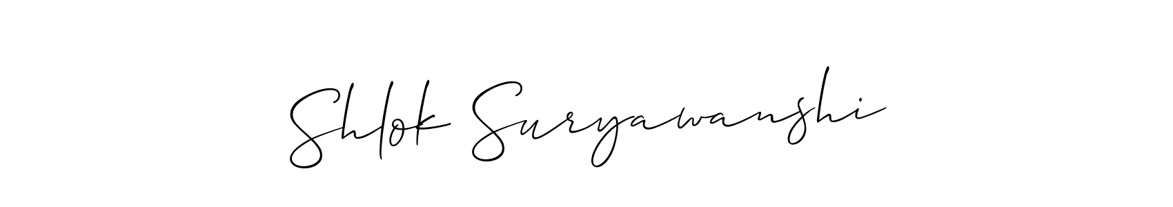 Once you've used our free online signature maker to create your best signature Allison_Script style, it's time to enjoy all of the benefits that Shlok Suryawanshi name signing documents. Shlok Suryawanshi signature style 2 images and pictures png