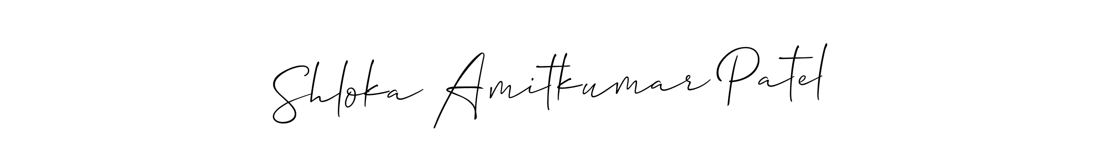 if you are searching for the best signature style for your name Shloka Amitkumar Patel. so please give up your signature search. here we have designed multiple signature styles  using Allison_Script. Shloka Amitkumar Patel signature style 2 images and pictures png