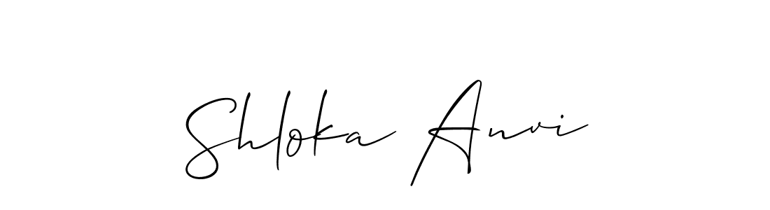 Check out images of Autograph of Shloka Anvi name. Actor Shloka Anvi Signature Style. Allison_Script is a professional sign style online. Shloka Anvi signature style 2 images and pictures png