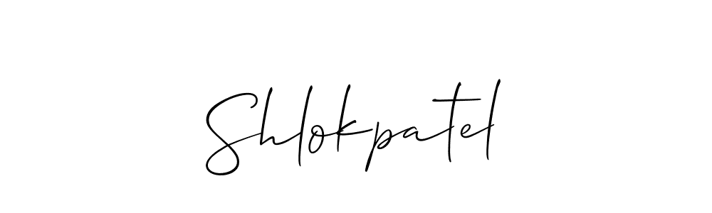 Use a signature maker to create a handwritten signature online. With this signature software, you can design (Allison_Script) your own signature for name Shlokpatel. Shlokpatel signature style 2 images and pictures png