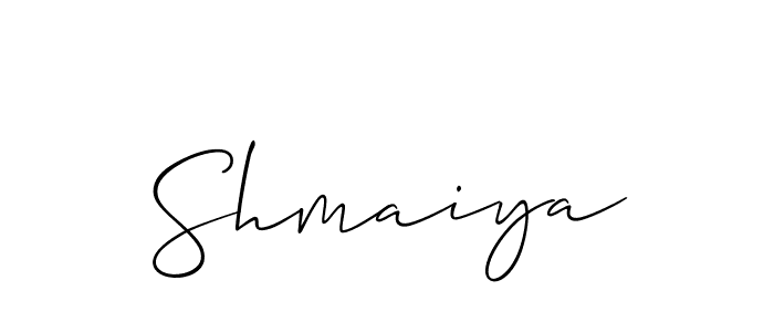 Create a beautiful signature design for name Shmaiya. With this signature (Allison_Script) fonts, you can make a handwritten signature for free. Shmaiya signature style 2 images and pictures png