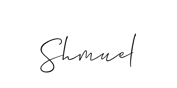 if you are searching for the best signature style for your name Shmuel. so please give up your signature search. here we have designed multiple signature styles  using Allison_Script. Shmuel signature style 2 images and pictures png