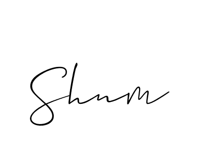 if you are searching for the best signature style for your name Shnm. so please give up your signature search. here we have designed multiple signature styles  using Allison_Script. Shnm signature style 2 images and pictures png