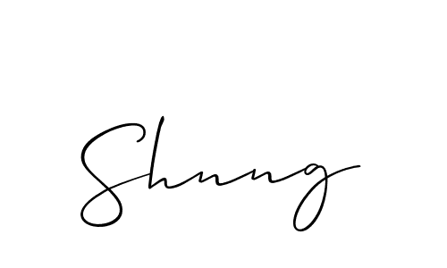 if you are searching for the best signature style for your name Shnng. so please give up your signature search. here we have designed multiple signature styles  using Allison_Script. Shnng signature style 2 images and pictures png