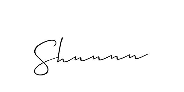 Make a beautiful signature design for name Shnnnn. With this signature (Allison_Script) style, you can create a handwritten signature for free. Shnnnn signature style 2 images and pictures png