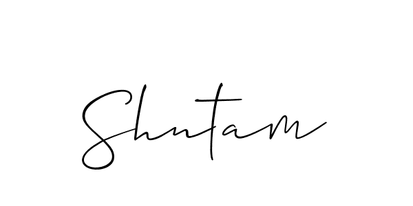 Use a signature maker to create a handwritten signature online. With this signature software, you can design (Allison_Script) your own signature for name Shntam. Shntam signature style 2 images and pictures png