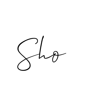 How to make Sho signature? Allison_Script is a professional autograph style. Create handwritten signature for Sho name. Sho signature style 2 images and pictures png