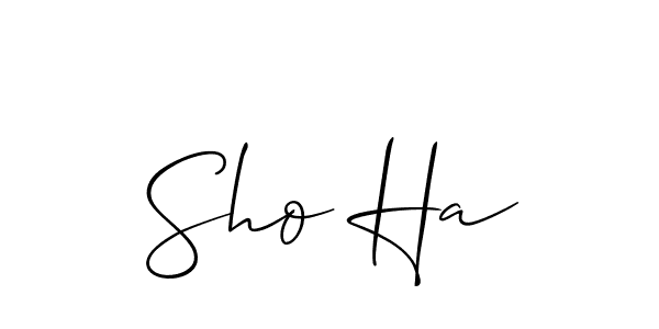 Also You can easily find your signature by using the search form. We will create Sho Ha name handwritten signature images for you free of cost using Allison_Script sign style. Sho Ha signature style 2 images and pictures png