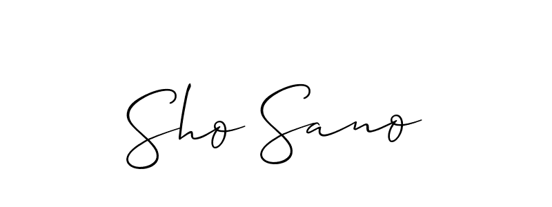 Best and Professional Signature Style for Sho Sano. Allison_Script Best Signature Style Collection. Sho Sano signature style 2 images and pictures png