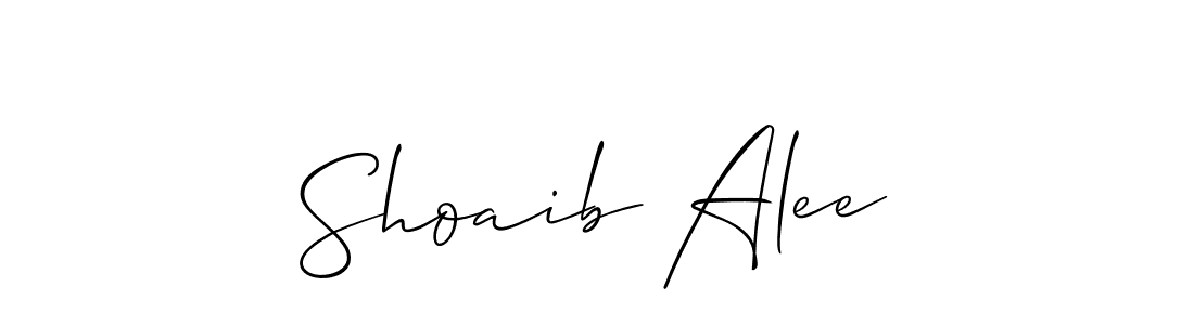 Use a signature maker to create a handwritten signature online. With this signature software, you can design (Allison_Script) your own signature for name Shoaib Alee. Shoaib Alee signature style 2 images and pictures png