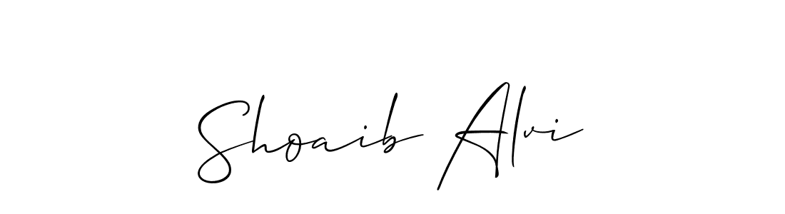 How to make Shoaib Alvi signature? Allison_Script is a professional autograph style. Create handwritten signature for Shoaib Alvi name. Shoaib Alvi signature style 2 images and pictures png