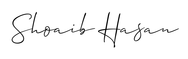 Personalize your online presence with Shoaib Hasan signature rendered in elegant Allison_Script font. Great for website footers and blogs. Shoaib Hasan signature style 2 images and pictures png