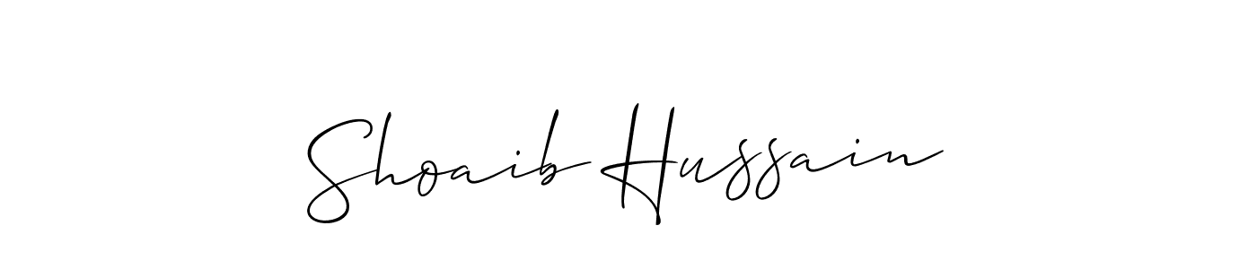 This is the best signature style for the Shoaib Hussain name. Also you like these signature font (Allison_Script). Mix name signature. Shoaib Hussain signature style 2 images and pictures png