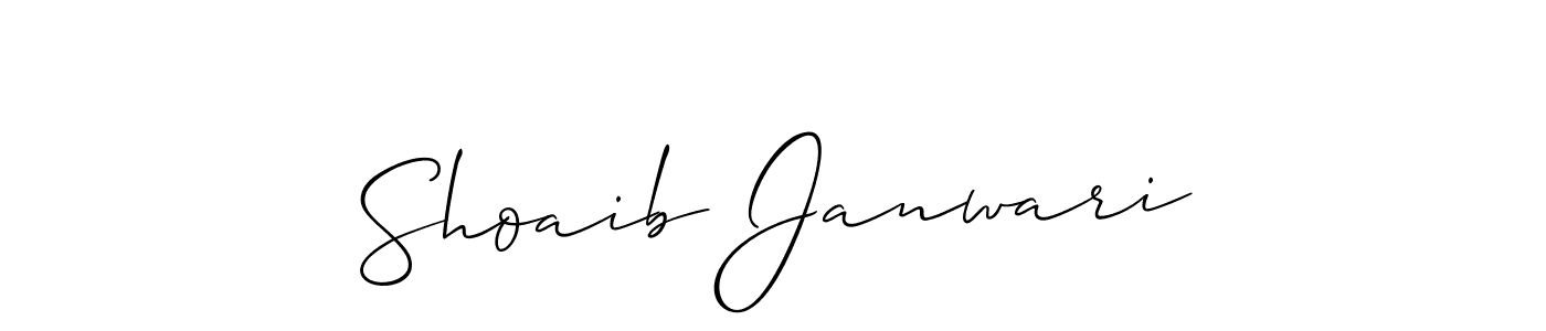 The best way (Allison_Script) to make a short signature is to pick only two or three words in your name. The name Shoaib Janwari include a total of six letters. For converting this name. Shoaib Janwari signature style 2 images and pictures png