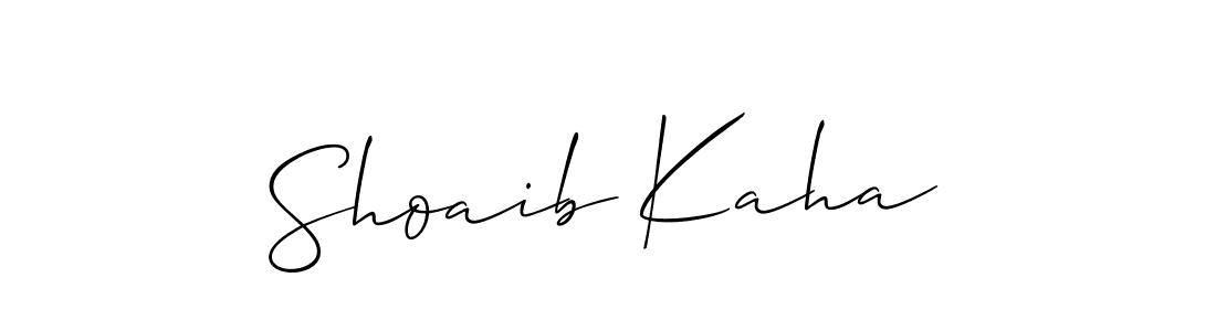 The best way (Allison_Script) to make a short signature is to pick only two or three words in your name. The name Shoaib Kaha include a total of six letters. For converting this name. Shoaib Kaha signature style 2 images and pictures png