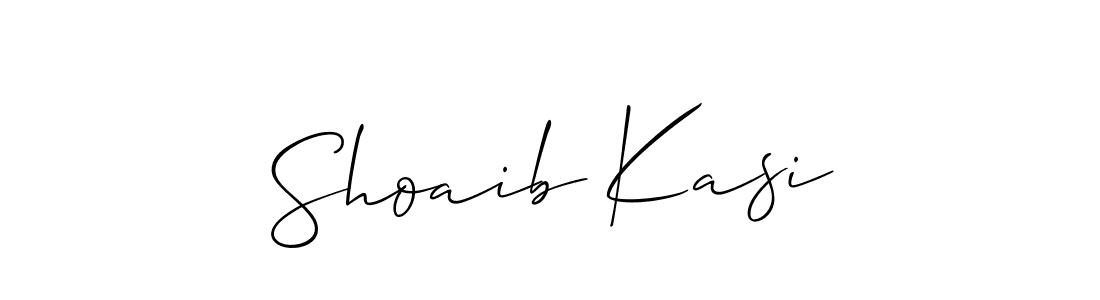 The best way (Allison_Script) to make a short signature is to pick only two or three words in your name. The name Shoaib Kasi include a total of six letters. For converting this name. Shoaib Kasi signature style 2 images and pictures png