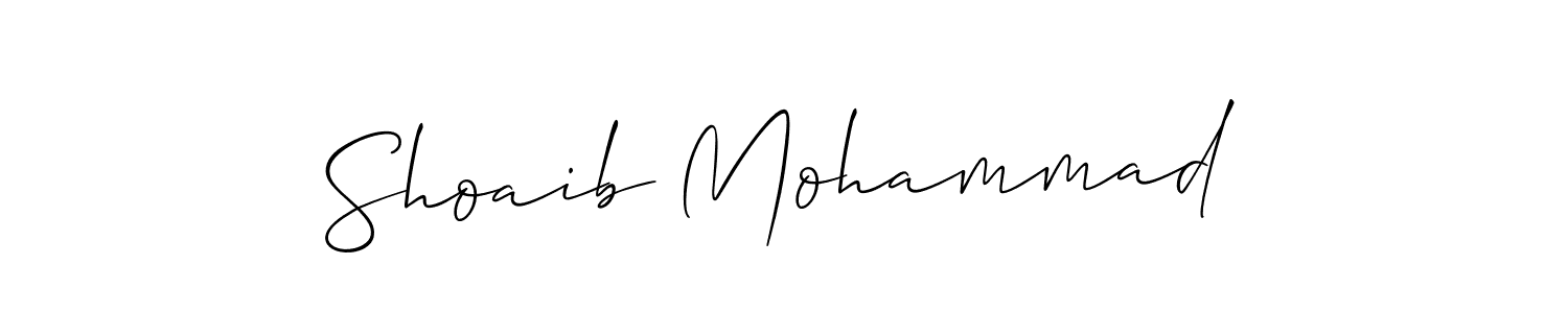 Make a short Shoaib Mohammad signature style. Manage your documents anywhere anytime using Allison_Script. Create and add eSignatures, submit forms, share and send files easily. Shoaib Mohammad signature style 2 images and pictures png