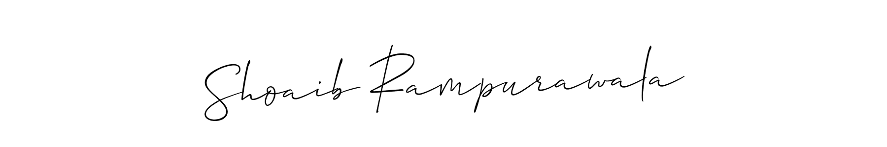 You should practise on your own different ways (Allison_Script) to write your name (Shoaib Rampurawala) in signature. don't let someone else do it for you. Shoaib Rampurawala signature style 2 images and pictures png