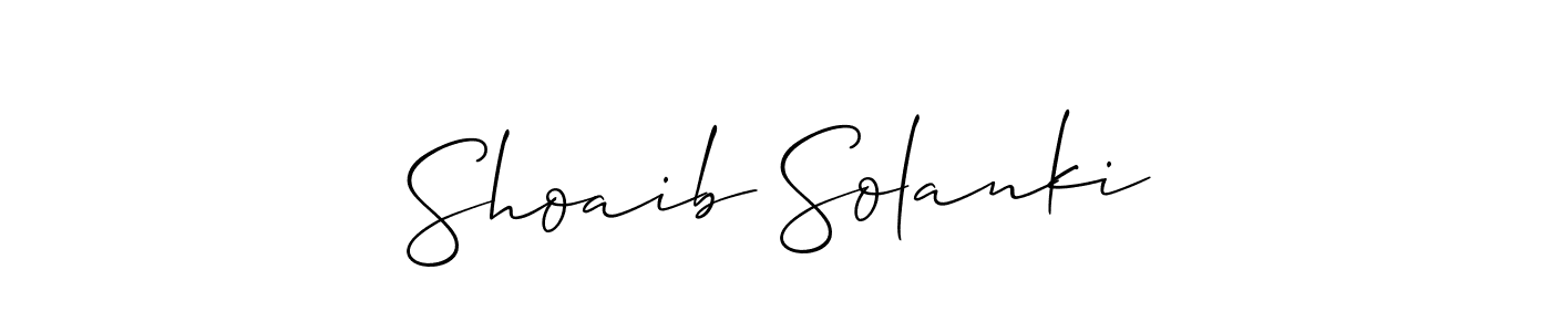 Use a signature maker to create a handwritten signature online. With this signature software, you can design (Allison_Script) your own signature for name Shoaib Solanki. Shoaib Solanki signature style 2 images and pictures png