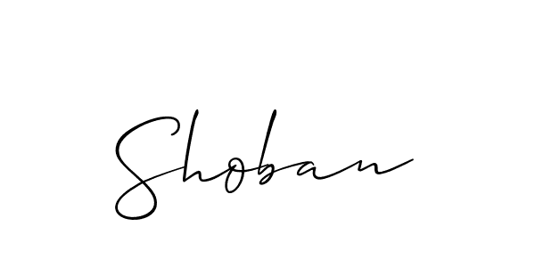 Use a signature maker to create a handwritten signature online. With this signature software, you can design (Allison_Script) your own signature for name Shoban. Shoban signature style 2 images and pictures png