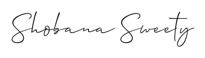 The Allison_Script handwriting style adds charm and authenticity to name Shobana Sweety. A wonderful choice for personal thank-you notes. Shobana Sweety signature style 2 images and pictures png
