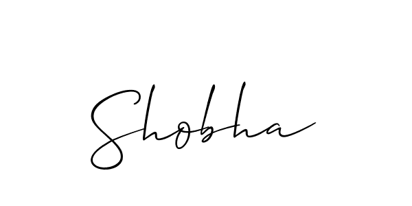 How to make Shobha signature? Allison_Script is a professional autograph style. Create handwritten signature for Shobha name. Shobha signature style 2 images and pictures png