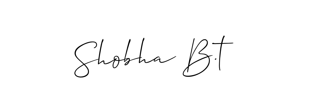 Design your own signature with our free online signature maker. With this signature software, you can create a handwritten (Allison_Script) signature for name Shobha B.t. Shobha B.t signature style 2 images and pictures png