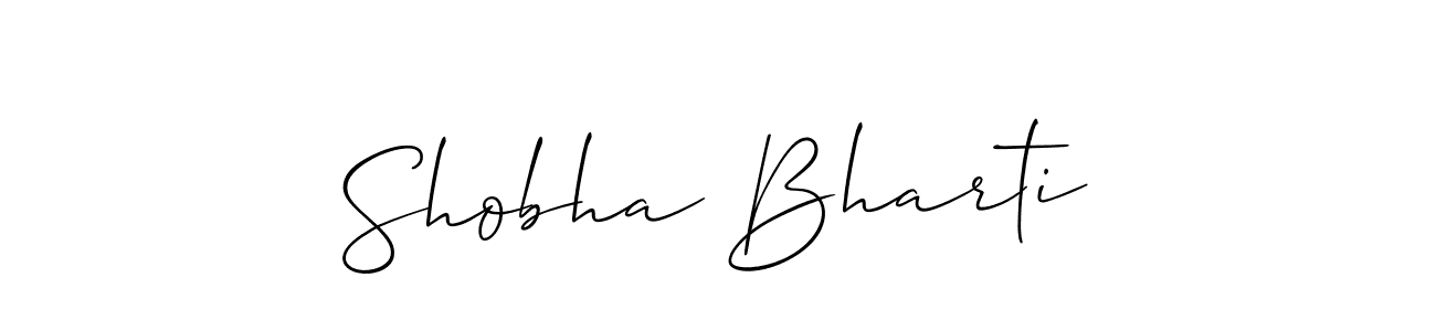 Also You can easily find your signature by using the search form. We will create Shobha Bharti name handwritten signature images for you free of cost using Allison_Script sign style. Shobha Bharti signature style 2 images and pictures png