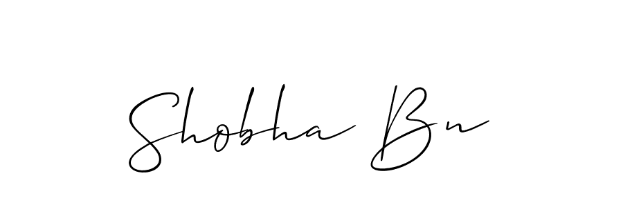 Make a beautiful signature design for name Shobha Bn. With this signature (Allison_Script) style, you can create a handwritten signature for free. Shobha Bn signature style 2 images and pictures png